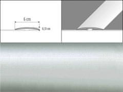 Effector Prechodové lišty A70 - SAMOLEPIACE šírka 6 x výška 0,51 x dĺžka 100 cm - strieborná