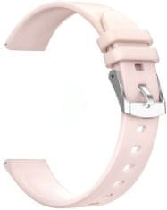 Viva Smartwatch Inteligentné hodinky silikónový remienok 20 mm ružový RNCE42 SW009 KW17 PS2B