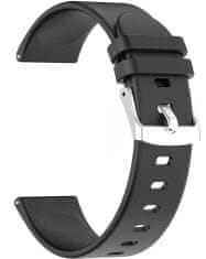 Viva Silikónový remienok na Smartwatch Inteligentné hodinky 22 mm čierny RNCE40 SW010 KW19 PS1A