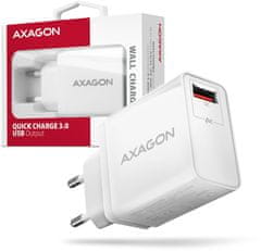AXAGON ACU-QC19, QUICK nabíječka do sítě, 1x port QC3.0/AFC/FCP/SMART, 19W, biela