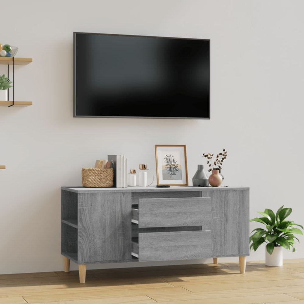 Vidaxl TV skrinka sivý dub sonoma 102x44,5x50 cm spracované drevo