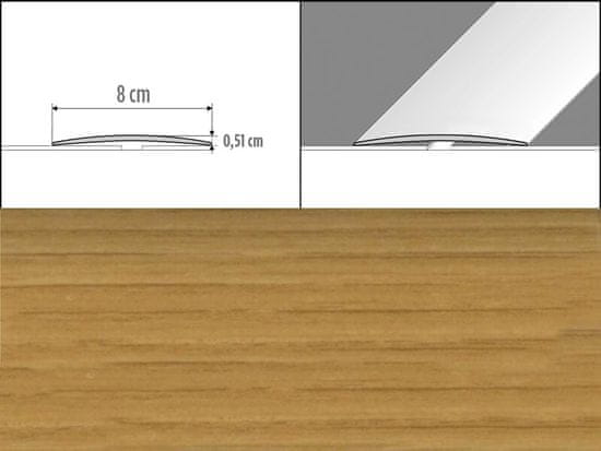 Effector Prechodové lišty A71 - SAMOLEPIACE šírka 8 x výška 0,51 x dĺžka 200 cm - dub