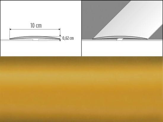 Effector Prechodové lišty A72 - SAMOLEPIACE šírka 10 x výška 0,62 x dĺžka 200 cm - zlatá