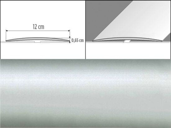 Effector Prechodové lišty A73 - SAMOLEPIACE šírka 12 x výška 0,65 x dĺžka 100 cm - strieborná