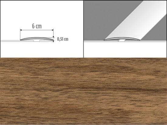 Effector Prechodové lišty A70 - SAMOLEPIACE šírka 6 x výška 0,51 x dĺžka 100 cm - merbau