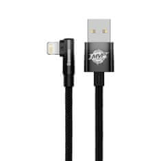 BASEUS MVP Elbow kábel USB / Lightning 2.4A 1m, čierny