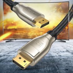 Ugreen DP112 kábel DisplayPort 1.4 1m, sivý