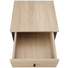 tectake Nočný stolík Killarney 45x46x55,5cm - Industrial svetlé drevo, dub Sonoma