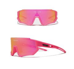 Cyklistické okuliare Ls910 ružové, sklo ružové C15