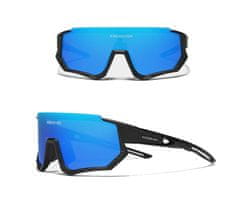 Cyklistické okuliare Ls910 čierne, sklo nebovo modré C05