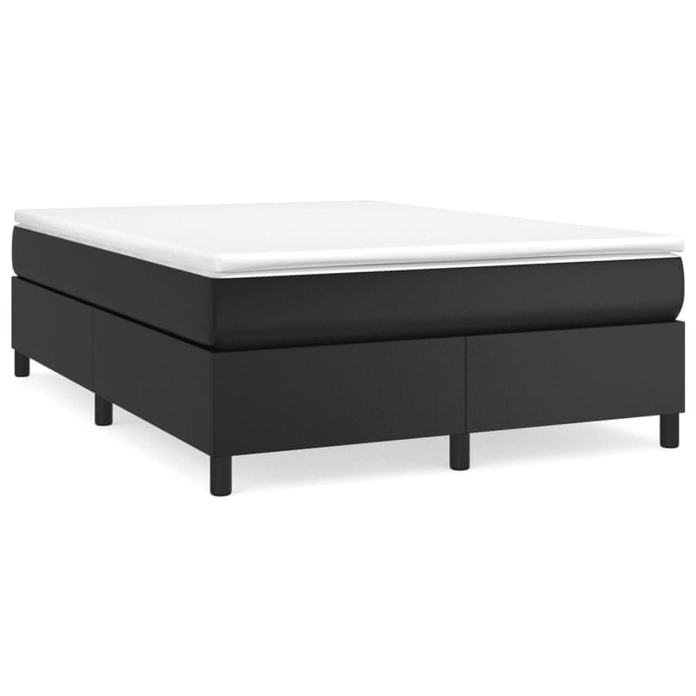 Vidaxl Rám na boxspring posteľ, čierny 140x200 cm, umelá koža