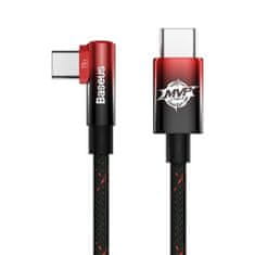 BASEUS MVP Elbow kábel USB-C / USB-C 100W 5A 2m, čierny/červený