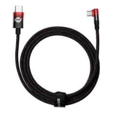 BASEUS MVP Elbow kábel USB-C / USB-C 100W 5A 2m, čierny/červený