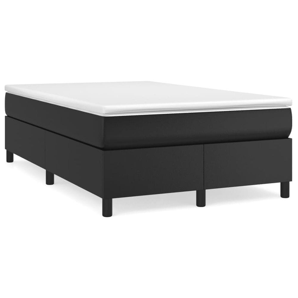 Vidaxl Boxspring posteľ s matracom čierna 120x200 cm umelá koža