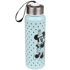 Disney Minnie Mouse Daisy Disney plastová fľaša / fľaša na vodu, mätová s bodkami 650ml