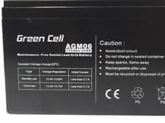 Green Cell VRLA/AGM batéria 12V, 9Ah, Faston 250 (F2); AGM06 