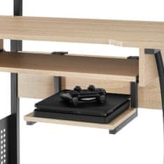 tectake Písací stôl Fife 80x65,5x130,5cm - Industrial svetlé drevo, dub Sonoma