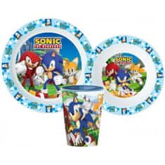 Stor Sada plastového riadu Ježko Sonic s kelímkom