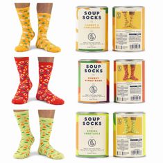 Luckies Pánske Luckies of London veselé ponožky zeleninové polievky Farba: Červená