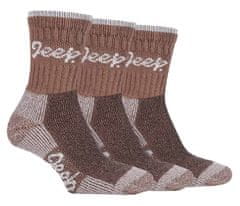 JEEP JEEP Dámske 3 páry hrubých outdoor ponožiek do terénu Farba: Ružová