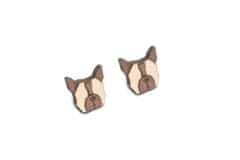 BeWooden dámske drevené náušnice French Bulldog Earrings univerzálna