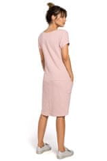 BeWear Dámske midi šaty Almut B050 ružová XL