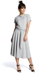 BeWear Dámske midi šaty Evap B067 šedá XL