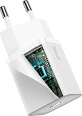 Noname Baseus Travel Charger set Super Si 1C PD Fast charger 20W EU White (CCSUP-B02)