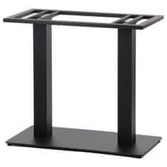 Dvojitá kovová podnož pre stôl SH-5003-3/B, nastaviteľné nožičky, 80x40x72cm, vhodné do domácnosti, kancelárie, hotela a reštaurácie, čierna