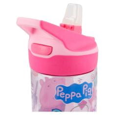 Alum online Detská fľaša na pitie Prasiatko Pepa s odklápacím uzáverom 620ml - ružová