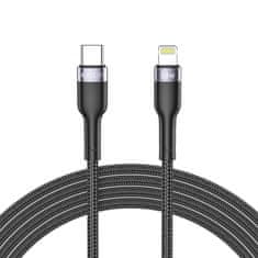 Tech-protect Ultraboost kábel USB-C / Lightning 3A 30W 2m, čierny