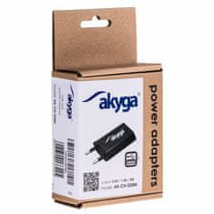 Akyga Sieťová USB nabíjačka 240V 1000mA 1xUSB čierna