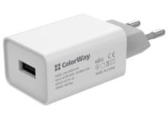 ColorWay 1x USB/ sieťová nabíjačka/ 10W/ 100V-240V