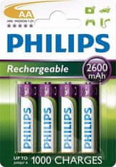 Philips batéria AA 2600mAh MultiLife, NiMh - 4ks