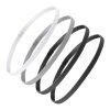4x elastické športové gumičky do vlasov - čierna / biela / šedá 