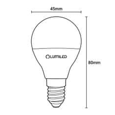 LUMILED 6x LED žiarovka E14 P45 5W = 40W 470lm 3000K Teplá biela 180°