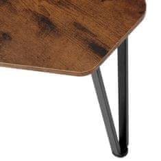 tectake Odkladací stolík Torquay – set - Industrial tmavé drevo