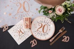 Santex Papierové taniere 40 ružovo-zlaté 22cm 10ks