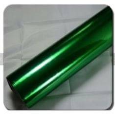 CWFoo chrómovaná zrkadlová 3vrstvová zelená wrap auto fólia na karosériu 152x1000cm