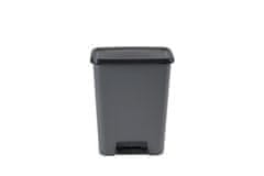 Kôš Curver COMPATTA BIN, 50 lit., 29.4x49.6x62 cm, čierny/sivý, na odpad