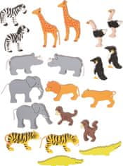 Goki Drevené Africké zvieratá 20 ks