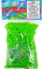 Rainbow Loom Original-gumičky-600ks- limetkové zelené transparentné 
