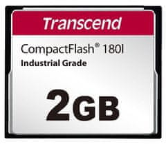 Transcend 2GB INDUSTRIAL TEMP CF180 CF CARD, (MLC) pamäťová karta (SLC mode), 85MB/s R, 70MB/s W