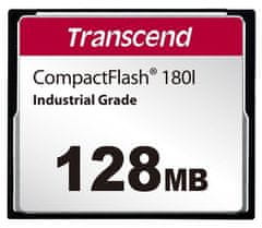 Transcend 128MB INDUSTRIAL TEMP CF180 CF CARD, (MLC) pamäťová karta (SLC mode), 85MB/s R, 70MB/s W