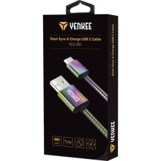 Yenkee USB kábel YCU 351 Ocelový USB C kabel / 1m