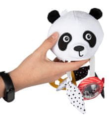 Canpol babies Senzorická závesná cestovná hračka PANDA s klipom BabiesBoo