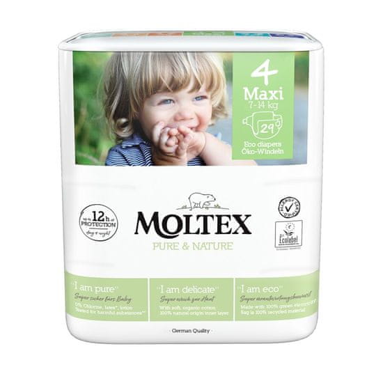 MOLTEX Plienky Pure & Nature Maxi 7-14 kg (29 ks)