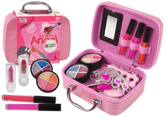Extrastore Detská kozmetika, ružová kozmetika, trblietavý kufrík