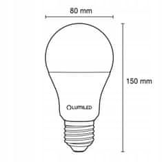 LUMILED 10x LED žiarovka E27 A80 18W = 150W 2500lm 3000K Teplá biela 260°