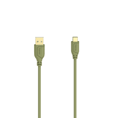HAMA USB-C 2.0 kábel typ AC 0,75 m, Flexi-Slim, zelený